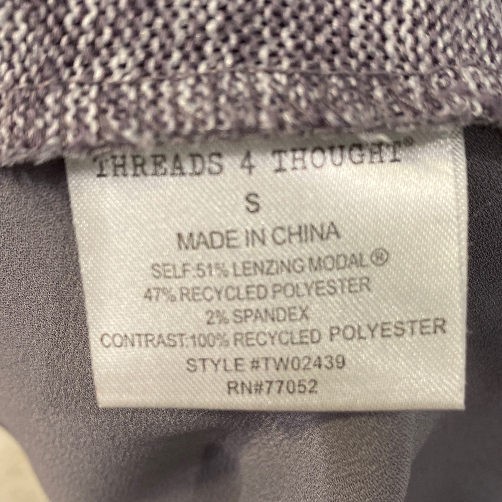 Threads 4 Thought Flowy Gray Sleeveless Tank Size Small - Picture 4 of 5